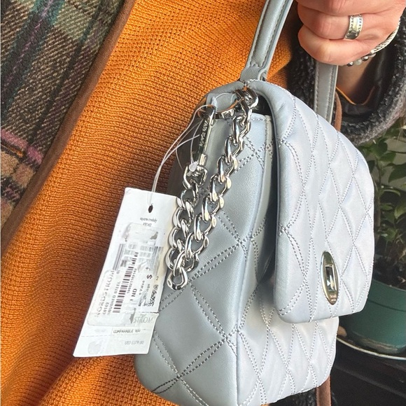 Authentic KATE SPADE Quilted leather turn lock flap satchel/Crossbody - Picture 9 of 13